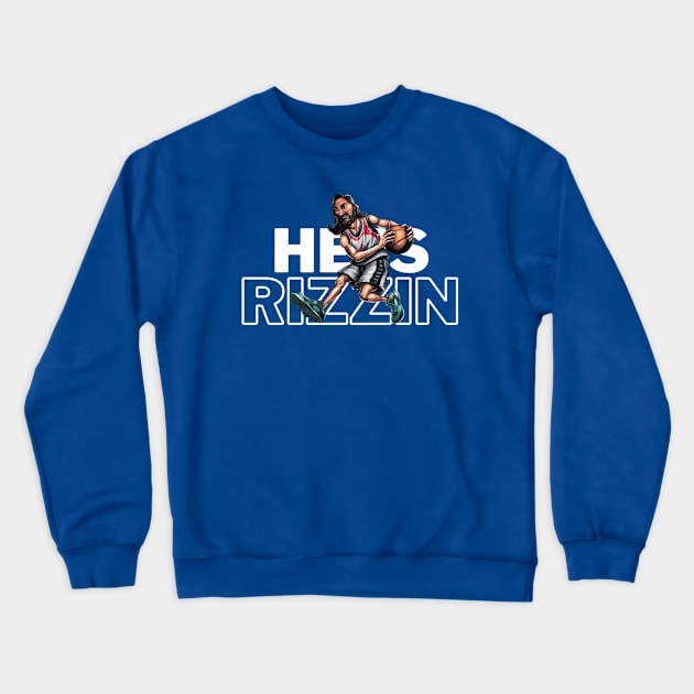 HE IS RIZZIN MEME Crewneck Sweatshirt by Lolane